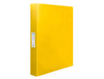 Classeur liderpapel 4 anneaux 25mm a4 260x315mm polypropylene dos 40mm porte-cartes visite coloris jaune – Image 3