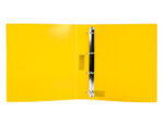 Classeur liderpapel 4 anneaux 25mm a4 260x315mm polypropylene dos 40mm porte-cartes visite coloris jaune – Image 6