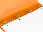 Classeur liderpapel 4 anneaux 25mm a4 260x315mm polypropylene dos 40mm porte-cartes visite coloris orange – Image 9