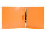 Classeur liderpapel 4 anneaux 25mm a4 260x315mm polypropylene dos 40mm porte-cartes visite coloris orange – Image 6