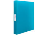Classeur liderpapel 4 anneaux 25mm a4 260x315mm polypropylene dos 40mm porte-cartes visite coloris bleu – Image 2