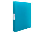 Classeur liderpapel 4 anneaux 25mm a4 260x315mm polypropylene dos 40mm porte-cartes visite coloris bleu – Image 3