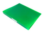 Classeur liderpapel 4 anneaux 25mm a4 260x315mm polypropylene dos 40mm porte-cartes visite coloris vert – Image 5