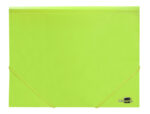 Chemise liderpapel polypropylene dos flexible a4 210x297mm 4/10e 3 rabats 100f elastique jaune fluo opaque – Image 2