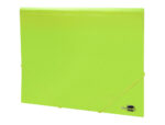 Chemise liderpapel polypropylene dos flexible a4 210x297mm 4/10e 3 rabats 100f elastique jaune fluo opaque – Image 3