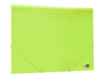 Chemise liderpapel polypropylene dos flexible a4 210x297mm 4/10e 3 rabats 100f elastique jaune fluo opaque – Image 4