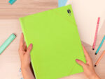 Chemise liderpapel polypropylene dos flexible a4 210x297mm 4/10e 3 rabats 100f elastique jaune fluo opaque – Image 7