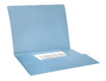 Chemise liderpapel polypropylene dos flexible a4 210x297mm 4/10e 3 rabats 100f elastique bleu ciel opaque – Image 6