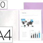 Protege-documents liderpapel polypropylene couverture      flexible 30 pochettes fixes   a4 220x297mm lavande opaque