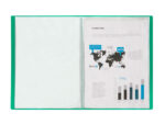 Protege-documents liderpapel polypropylene couverture      flexible 40 pochettes fixes   a4 220x297mm vert translucide – Image 6
