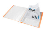 Protege-documents liderpapel polypropylene couverture      flexible 40 pochettes fixes   a4 220x297mm orange fluo – Image 7