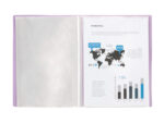 Protege-documents liderpapel polypropylene couverture      flexible 40 pochettes fixes   a4 220x297mm lavande opaque – Image 6