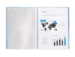 Protege-documents liderpapel polypropylene couverture      flexible 40 pochettes fixes   a4 220x297mm bleu ciel opaque – Image 6