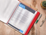 Protege-docs liderpapel kangourou personnalisable     polypro 20 pochettes fixes a4 210x297mm rouge translucide – Image 9