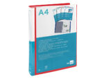 Protege-docs liderpapel kangourou personnalisable     polypro 20 pochettes fixes a4 210x297mm rouge translucide – Image 4