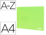 Trieur liderpapel polypro a4 210x297mm 700 microns 13 compartiments fermeture elastique  coloris jaune fluo opaque