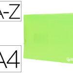 Trieur liderpapel polypro a4 210x297mm 700 microns 13 compartiments fermeture elastique  coloris jaune fluo opaque