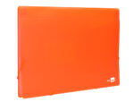 Trieur liderpapel polypro a4 210x297mm 700 microns 13 compartiments fermeture elastique  coloris orange fluo opaque – Image 2