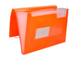 Trieur liderpapel polypro a4 210x297mm 700 microns 13 compartiments fermeture elastique  coloris orange fluo opaque – Image 5