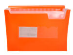 Trieur liderpapel polypro a4 210x297mm 700 microns 13 compartiments fermeture elastique  coloris orange fluo opaque – Image 6