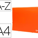 Trieur liderpapel polypro a4 210x297mm 700 microns 13 compartiments fermeture elastique  coloris orange fluo opaque