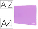 Trieur liderpapel polypro a4 210x297mm 700 microns 13 compartiments fermeture elastique  coloris lavande opaque