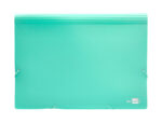Trieur liderpapel polypro a4 210x297mm 700 microns 13 compartiments fermeture elastique  coloris vert pomme opaque – Image 2