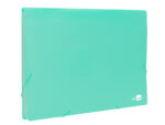 Trieur liderpapel polypro a4 210x297mm 700 microns 13 compartiments fermeture elastique  coloris vert pomme opaque – Image 3