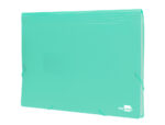 Trieur liderpapel polypro a4 210x297mm 700 microns 13 compartiments fermeture elastique  coloris vert pomme opaque – Image 4