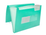 Trieur liderpapel polypro a4 210x297mm 700 microns 13 compartiments fermeture elastique  coloris vert pomme opaque – Image 5