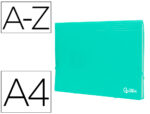 Trieur liderpapel polypro a4 210x297mm 700 microns 13 compartiments fermeture elastique  coloris vert pomme opaque