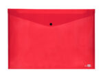 Pochette enveloppe liderpapel polypropylene 180 microns a3  420x297mm 50f fermeture       bouton resistant rouge – Image 3