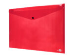 Pochette enveloppe liderpapel polypropylene 180 microns a3  420x297mm 50f fermeture       bouton resistant rouge – Image 4