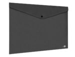 Pochette enveloppe liderpapel polypropylene 180 microns a3  420x297mm 50f fermeture       bouton resistant noir opaque – Image 5