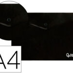 Pochette enveloppe liderpapel polypropylene 180 microns a4  97x210mm 50f fermeture bouton resistant noir opaque