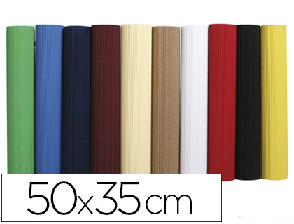 Carton ondulé maildor moyenne cannelure 50x35cm 300g/m2 coloris assortis pochette 15f