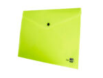 Pochette enveloppe liderpapel polypropylene 180 microns a4  97x210mm 50f fermeture bouton jaune fluo opaque – Image 4