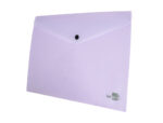 Pochette enveloppe liderpapel polypropylene 180 microns a4  97x210mm 50f fermeture bouton lavande opaque – Image 5