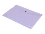 Pochette enveloppe liderpapel polypropylene 180 microns a4  97x210mm 50f fermeture bouton lavande opaque – Image 2