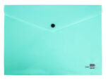 Pochette enveloppe liderpapel polypropylene 180 microns a4  97x210mm 50f fermeture bouton vert pomme opaque – Image 3