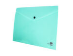 Pochette enveloppe liderpapel polypropylene 180 microns a4  97x210mm 50f fermeture bouton vert pomme opaque – Image 4