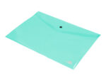 Pochette enveloppe liderpapel polypropylene 180 microns a4  97x210mm 50f fermeture bouton vert pomme opaque – Image 5