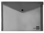 Pochette enveloppe liderpapel polypropylene 180 microns a5  210x148mm 50f fermeture       bouton resistant noir opaque – Image 4
