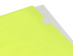 Pochette coin liderpapel polypropylene 180 microns a4  210x297mm capacite 20f        coloris jaune fluo – Image 6