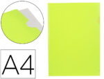 Pochette coin liderpapel polypropylene 180 microns a4  210x297mm capacite 20f        coloris jaune fluo