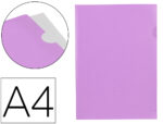 Pochette coin liderpapel polypropylene 180 microns a4  210x297mm capacite 20f        coloris lavande opaque