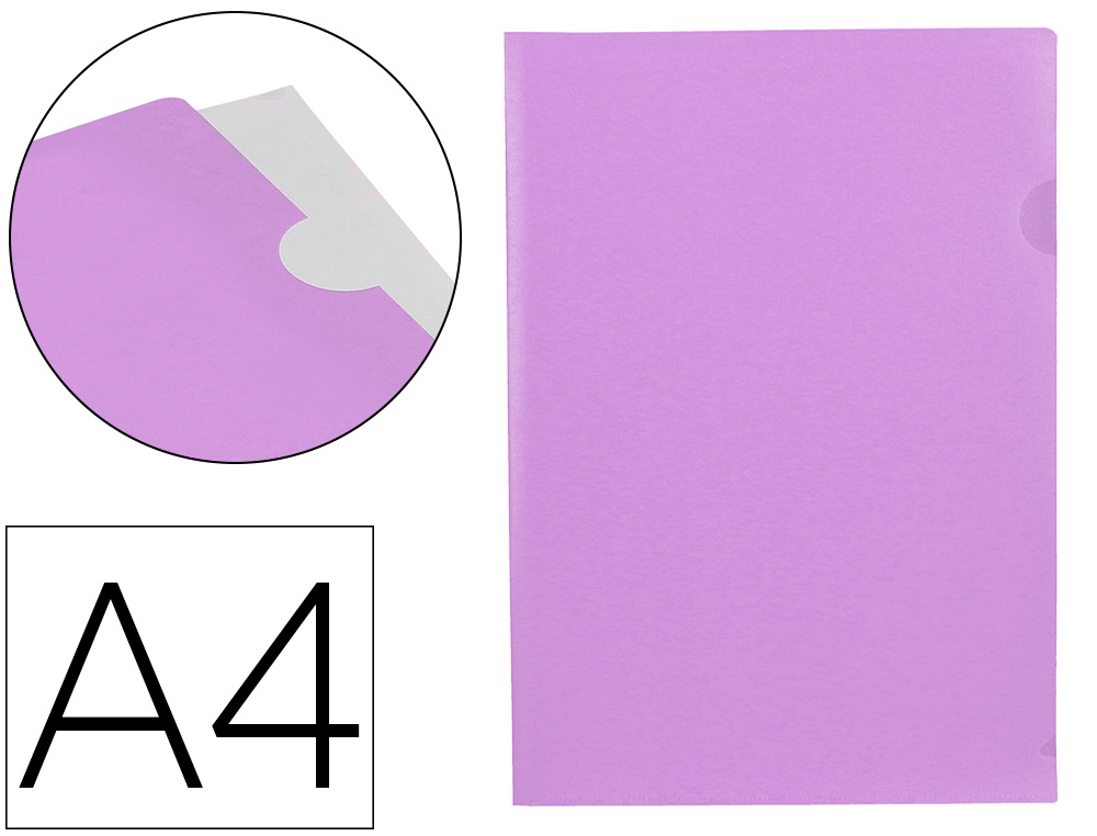 911337g-1.jpg Pochette coin liderpapel polypropylene 180 microns a4 210x297mm capacite 20f coloris lavande opaque – Image 1