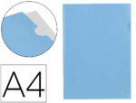 Pochette coin liderpapel polypropylene 180 microns a4  210x297mm capacite 20f        coloris bleu ciel opaque