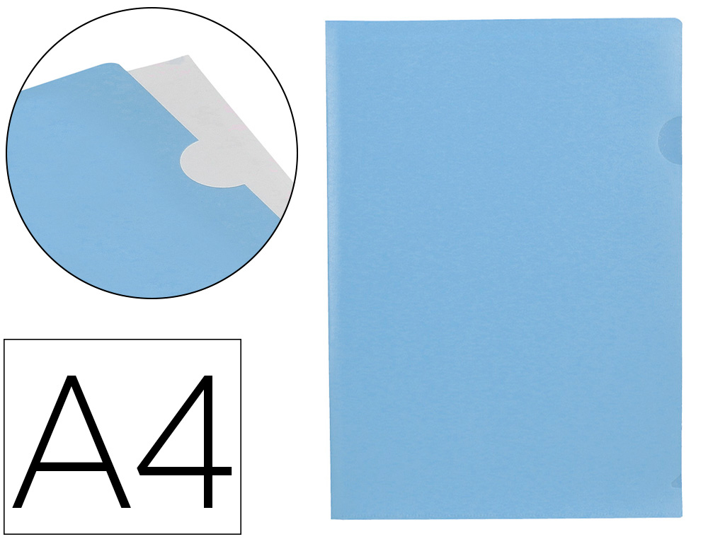 911338g-1.jpg Pochette coin liderpapel polypropylene 180 microns a4 210x297mm capacite 20f coloris bleu ciel opaque – Image 1