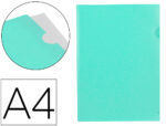Pochette coin liderpapel polypropylene 180 microns a4  210x297mm capacite 20f        coloris vert pomme opaque